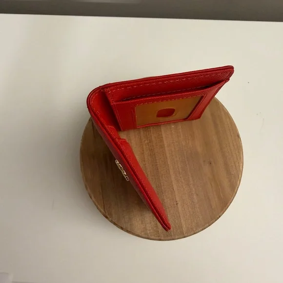 Tory Burch Emerson Foldable Card Case - Poppy Orange - Picture 7 of 16